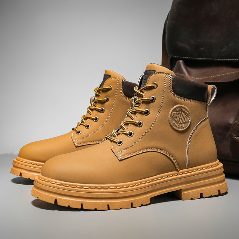 Men Shoes Yellow - 남성용 하이 탑 부츠 사계절 야외