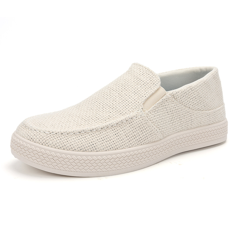 Men Shoes Loafers - 남성 린넨 슬립온 로퍼 통기성 있는
