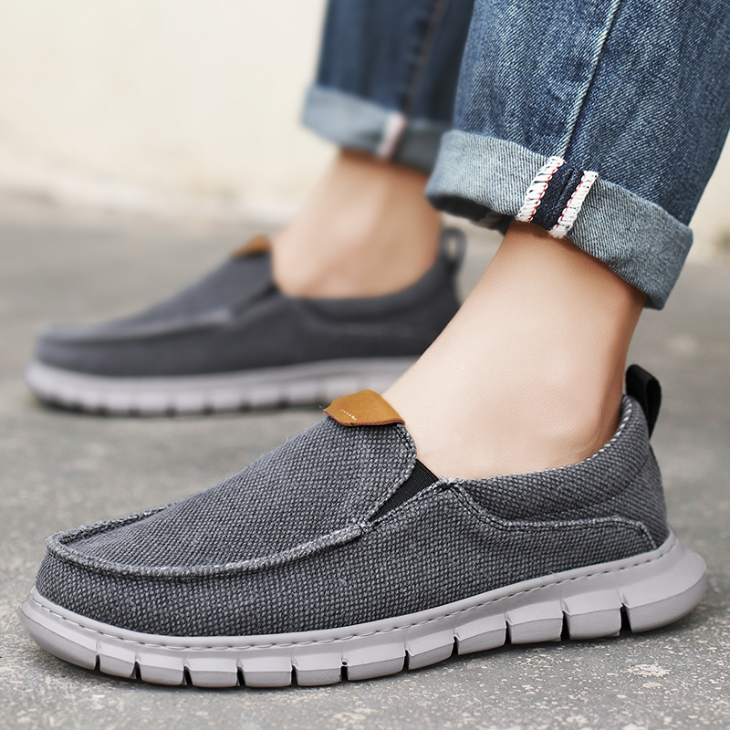 Men Shoes Loafers - 여름 통기성 운동화 남성 캔버스 신발