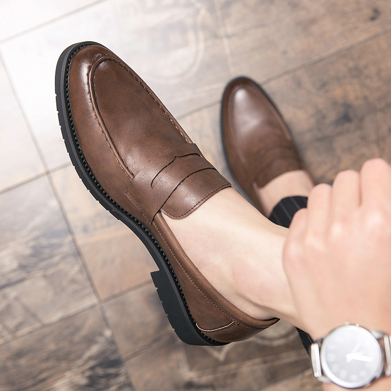 새로운 부드러운 가죽 통기성 가죽 신발 남성 유럽 스타 - Men Shoes Europe To Us 리뷰 및 가격