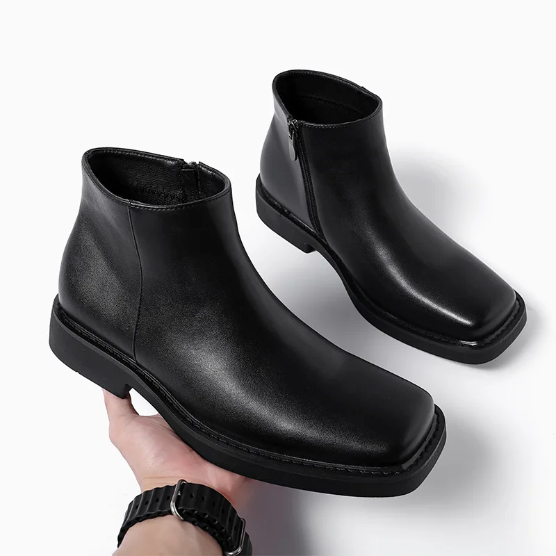 블랙 새로운 패션 남성 캐주얼 가죽 신발 가을 겨울 드 - Men Shoes Boss 리뷰 및 가격