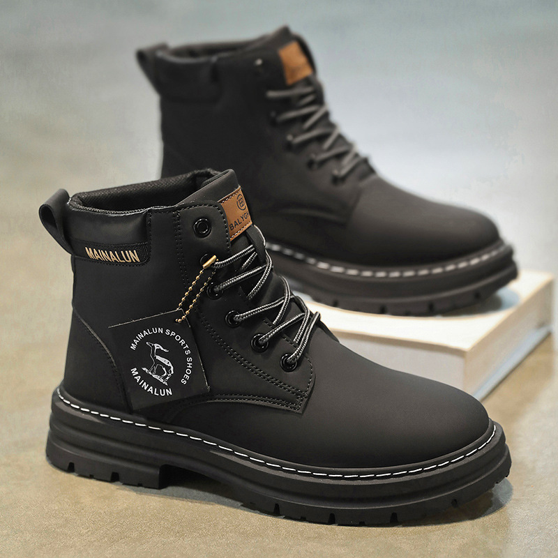 클래식 남성 하이탑 부츠 고품질 노란 가죽 부츠 패션  - Men Shoes Yellow 리뷰 및 가격