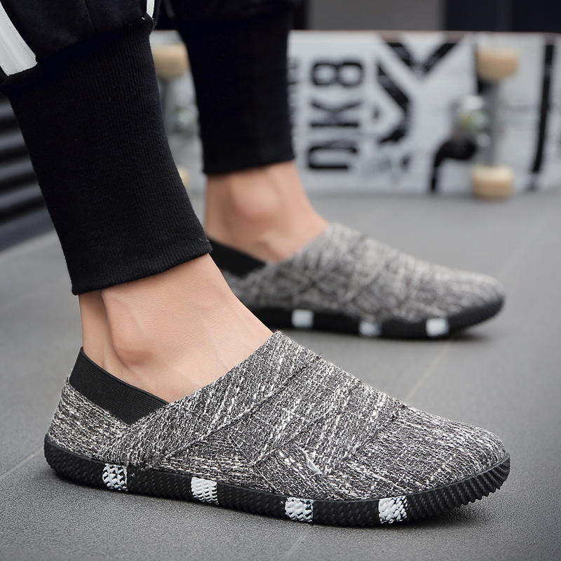 여름 도시 레저 니트 로퍼 남성 통기성 스트레치 천 미 - Men Shoes Loafers 리뷰 및 가격