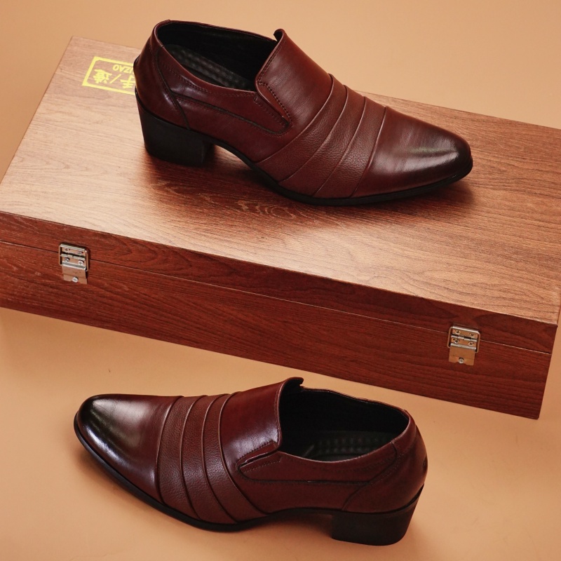 뜨거운 판매 남성 가죽 하이힐 유럽 미국 지적 하이 엔 - Men Shoes Europe To Us 리뷰 및 가격