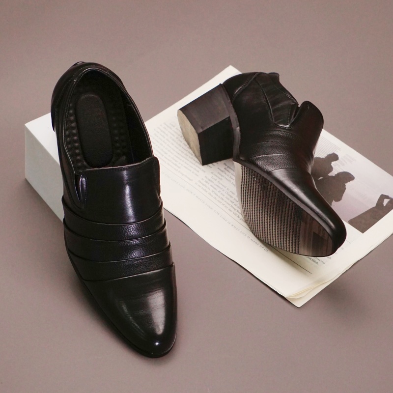 뜨거운 판매 남성 가죽 하이힐 유럽 미국 지적 하이 엔 - Men Shoes Europe To Us 리뷰 및 가격