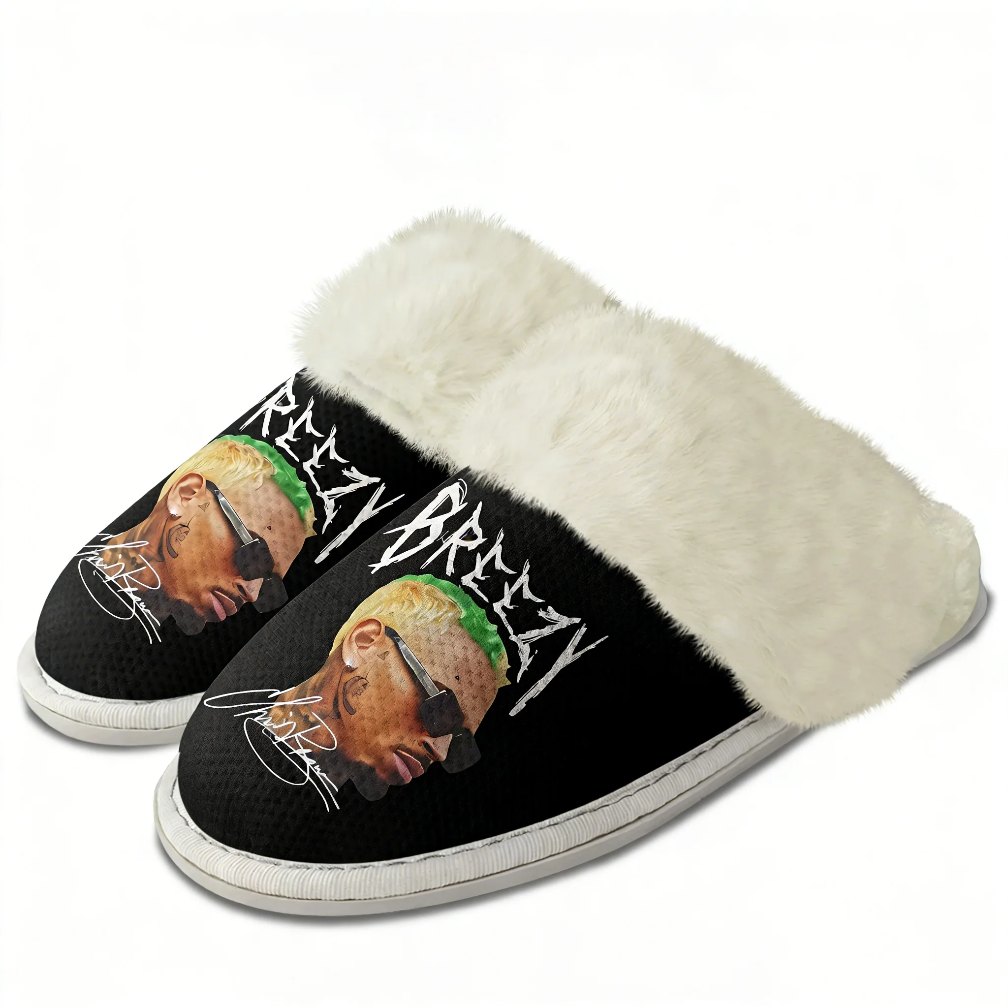 크리스 브라운 플러시 슬리퍼 따뜻한 신발 유지 힙합 랩 - Men Shoes For Winter 리뷰 및 가격