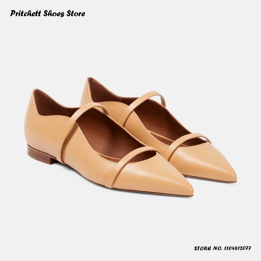 여성용 듀얼 스트랩 가죽 발레 플랫 포인티드 토 스퀘어 - Men Shoes Casual 리뷰 및 가격