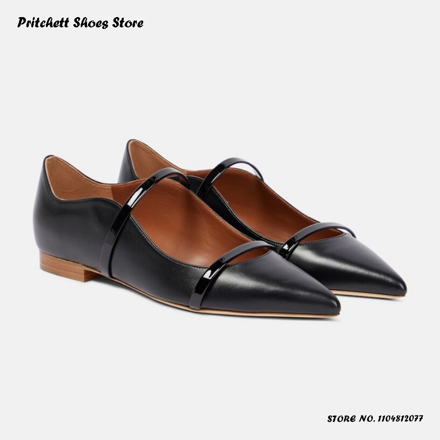 여성용 듀얼 스트랩 가죽 발레 플랫 포인티드 토 스퀘어 - Men Shoes Casual 리뷰 및 가격