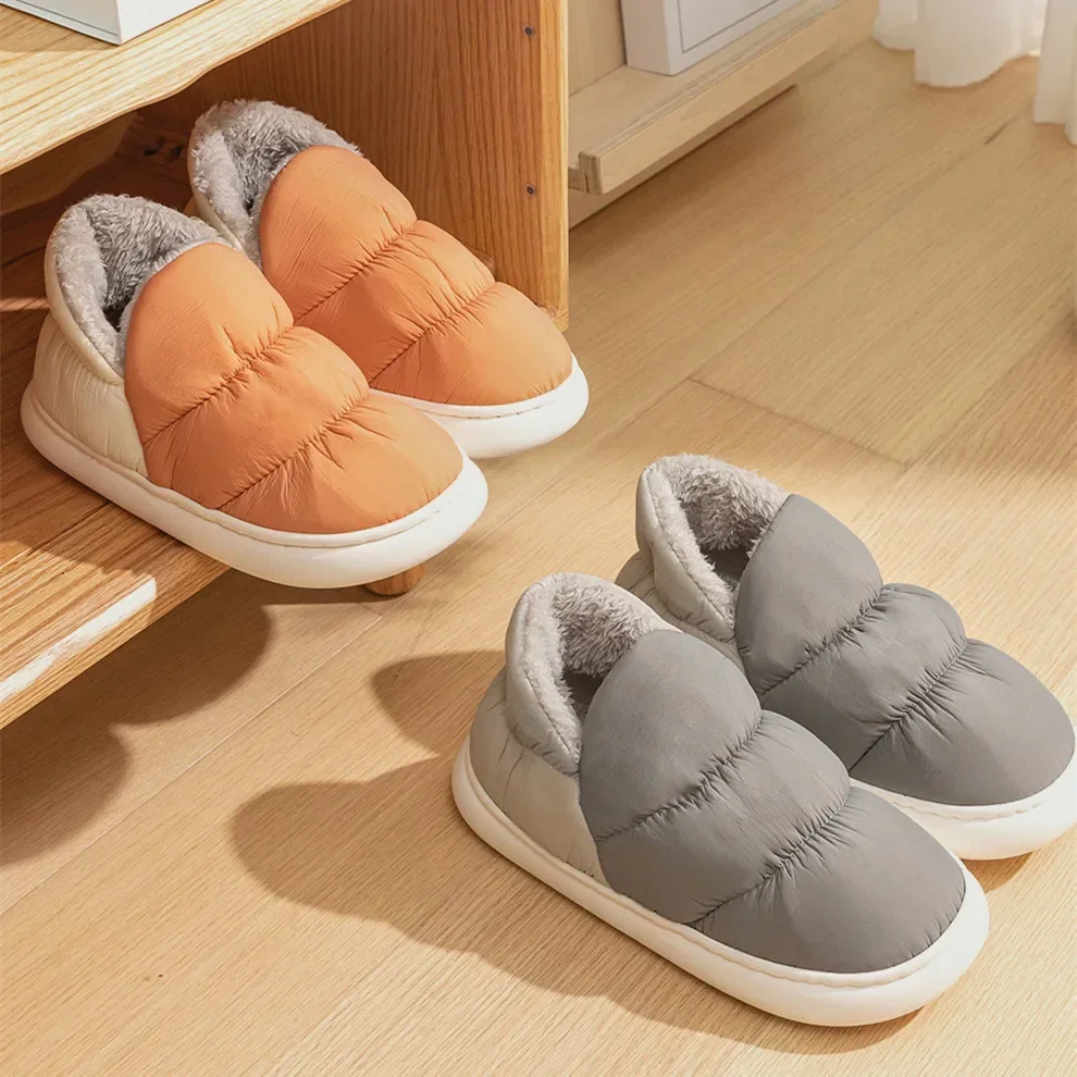 여성 남성 슬리퍼 겨울 다운 천 방수 실내 실외 따뜻한 - Men Shoes For Winter 리뷰 및 가격