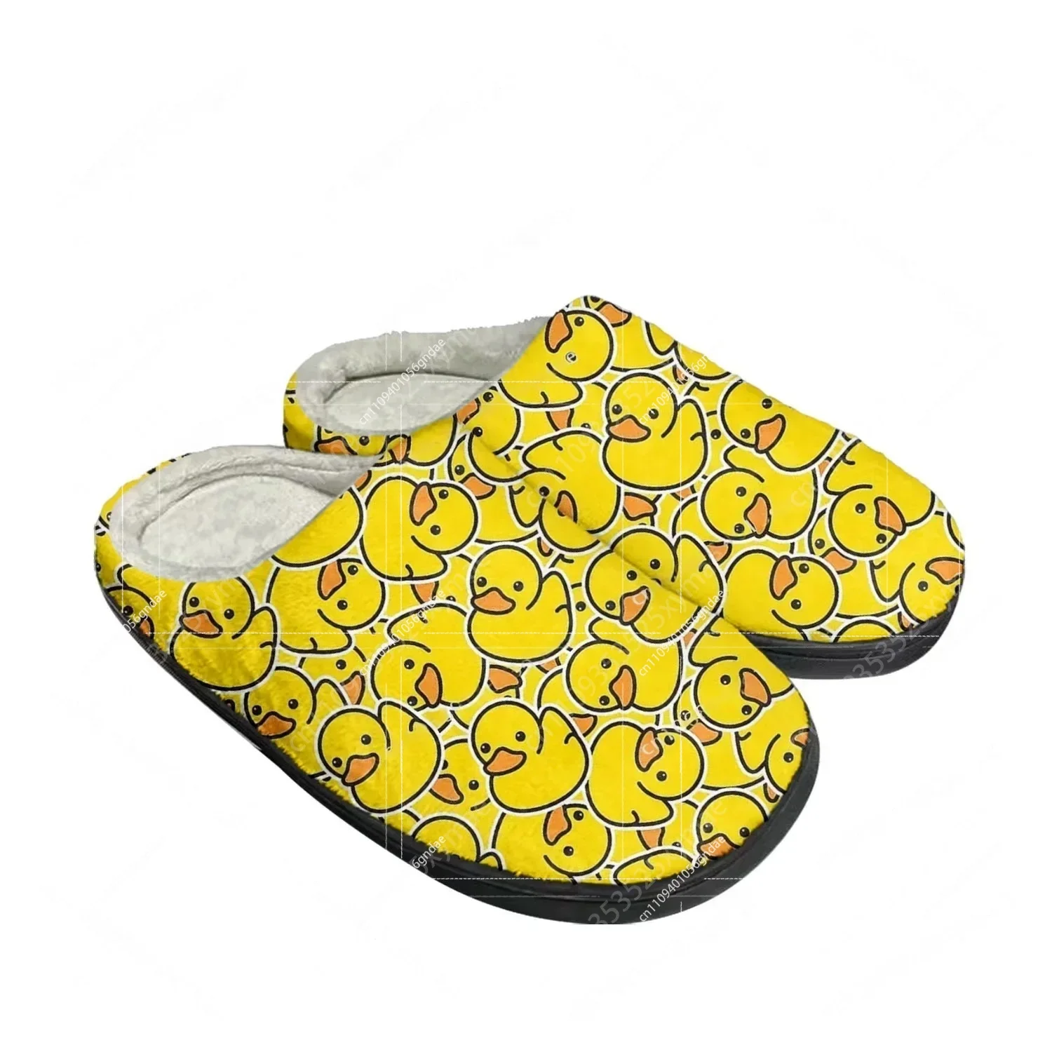 노란색 오리 프린트 플러시 면 슬리퍼, 남녀 공용 따뜻 - Men Shoes Yellow 리뷰 및 가격