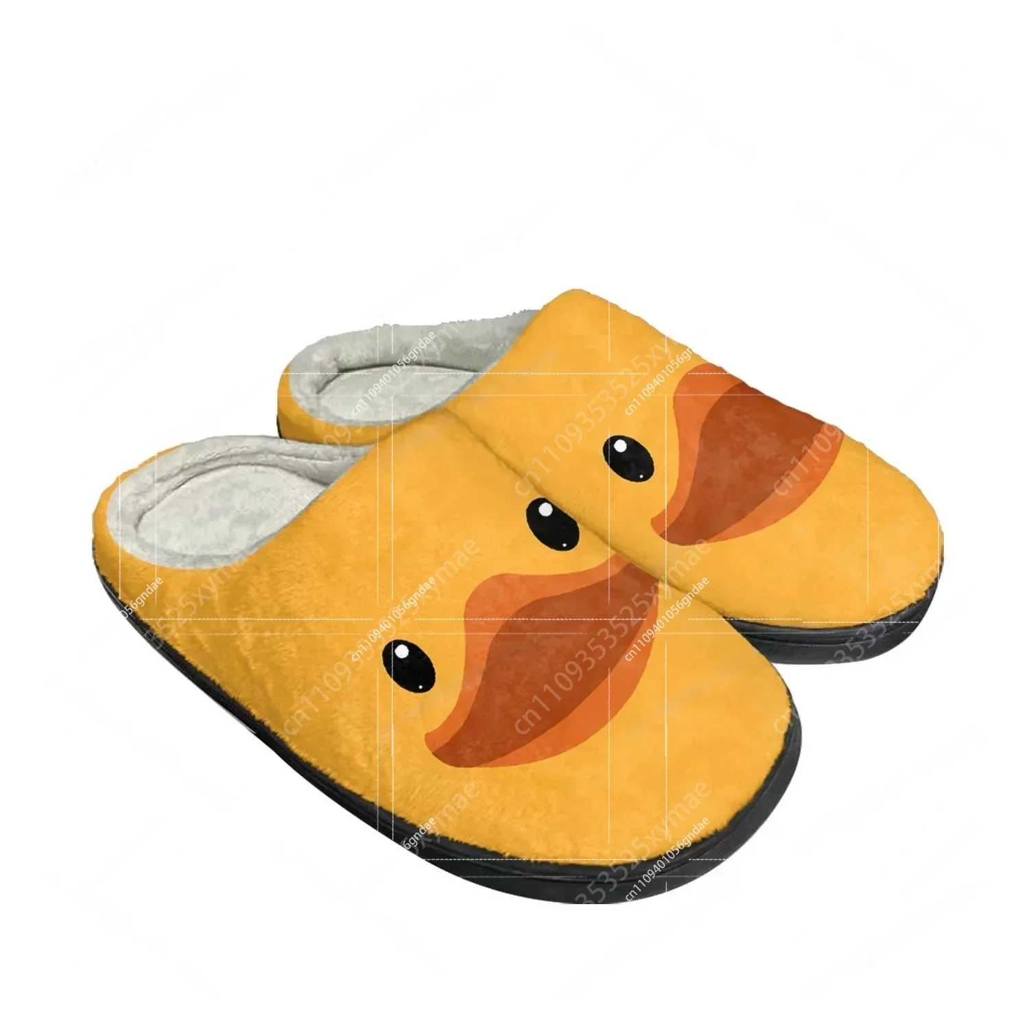 노란색 오리 프린트 플러시 면 슬리퍼, 남녀 공용 따뜻 - Men Shoes Yellow 리뷰 및 가격