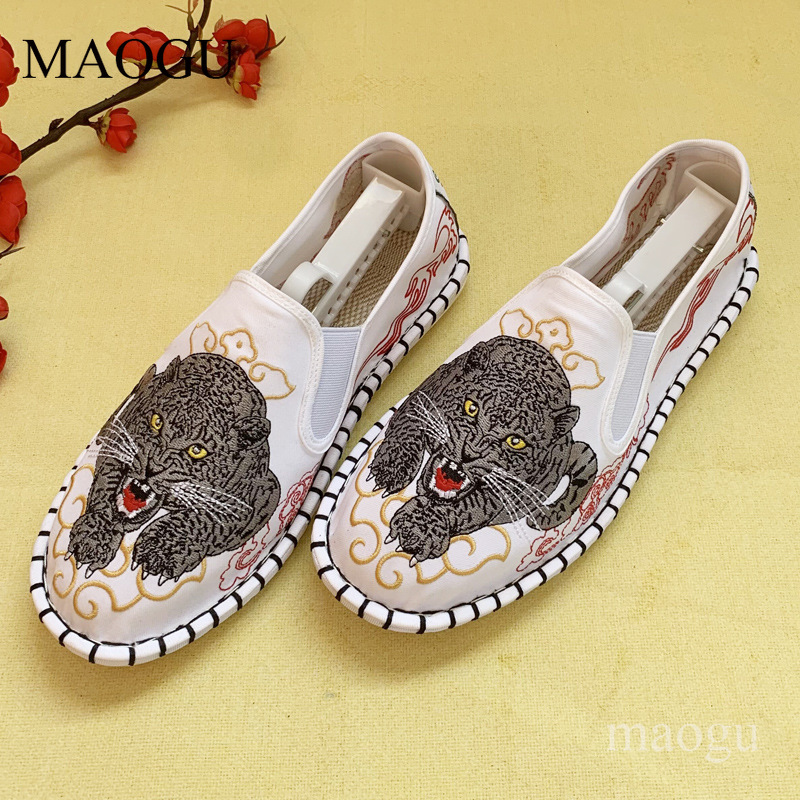 유니섹스 중국 스타일 자수 슬립온 신발 드래곤 타이거  - Men Shoes Loafers 리뷰 및 가격