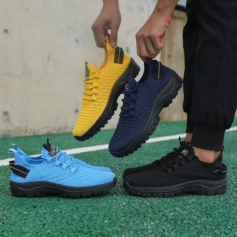 남성용 밝은 노란색 야외 운동화 통기성 메쉬 구조 충격 - Men Shoes Yellow 리뷰 및 가격