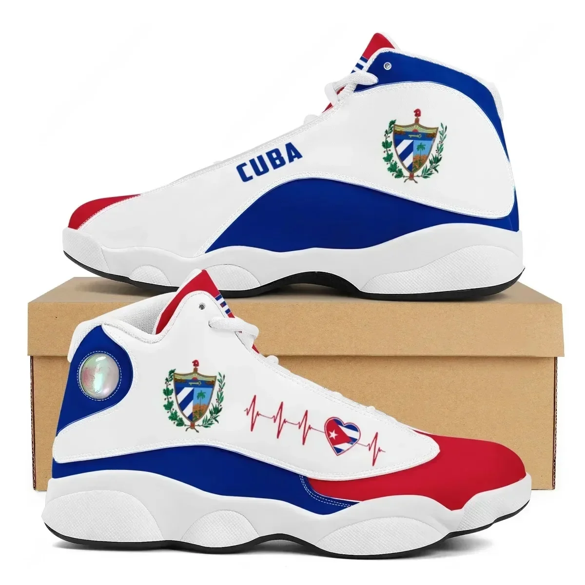 쿠바 국기 인쇄 멋진 남성 농구 운동화 남성 청소년을위 - Men'S Shoes For Tennis 리뷰 및 가격