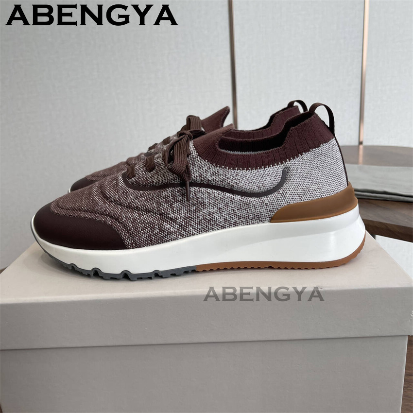 남성용 새로운 멀티 컬러 니트 로퍼 신발 라운드 발가락 - Men Shoes Loafers 리뷰 및 가격