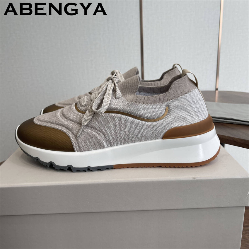 남성용 새로운 멀티 컬러 니트 로퍼 신발 라운드 발가락 - Men Shoes Loafers 리뷰 및 가격
